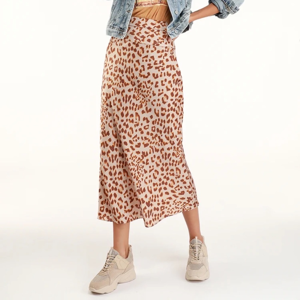 FREE PEOPLE Normani Bias Midi Skirt